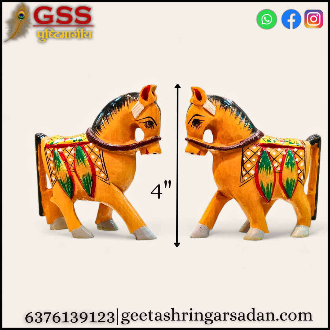 Wooden painted horse