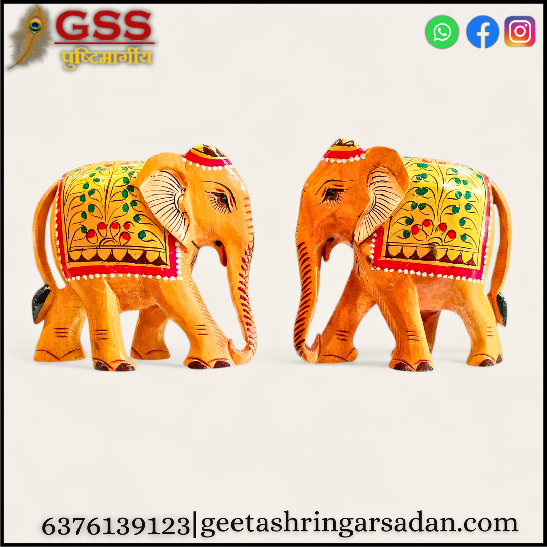 Wooden painted Elephant