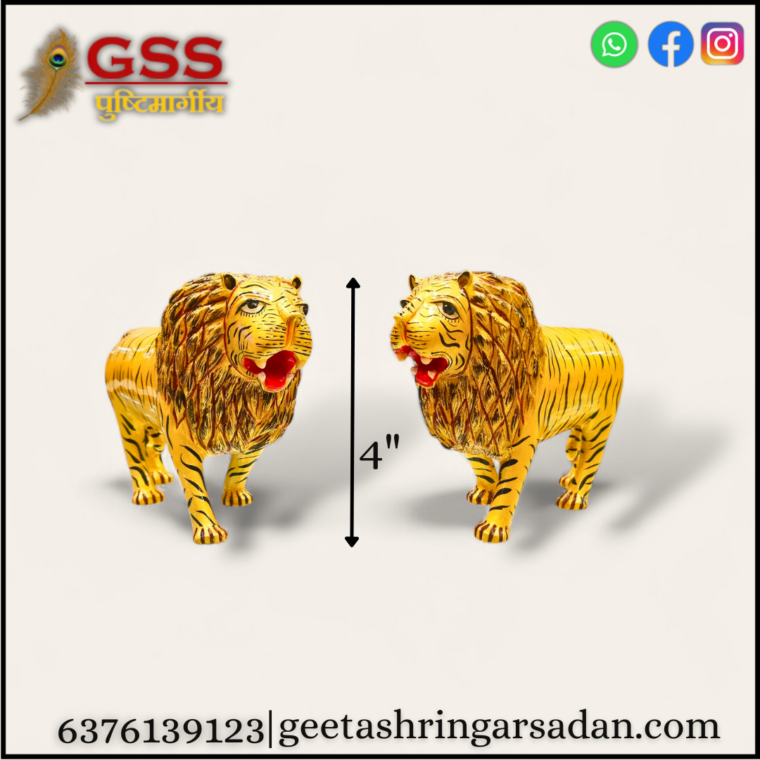Wooden hand painted Lion