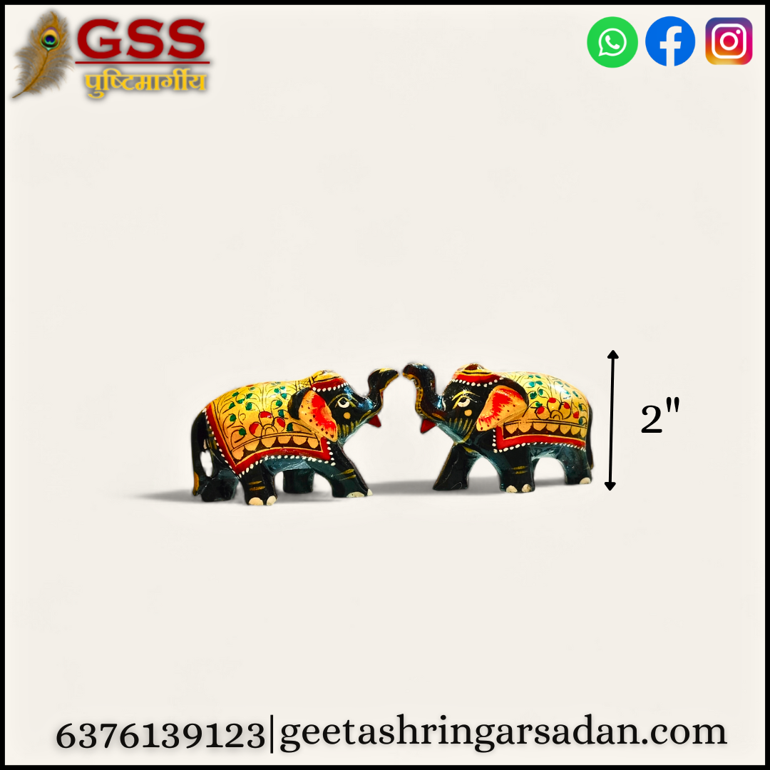 Wooden painted Elephant