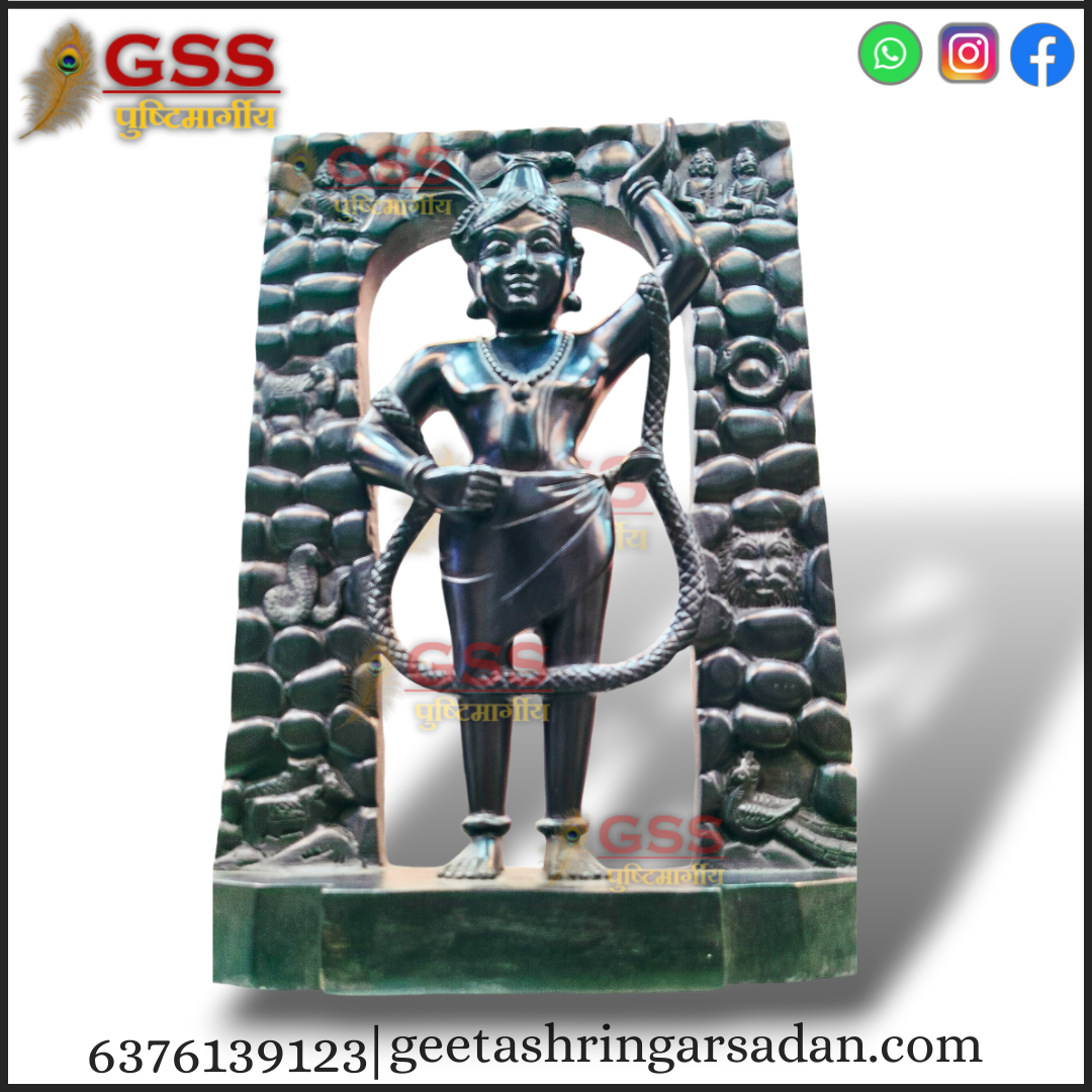 Black Marble Mangla swaroop Shreenath ji 15"