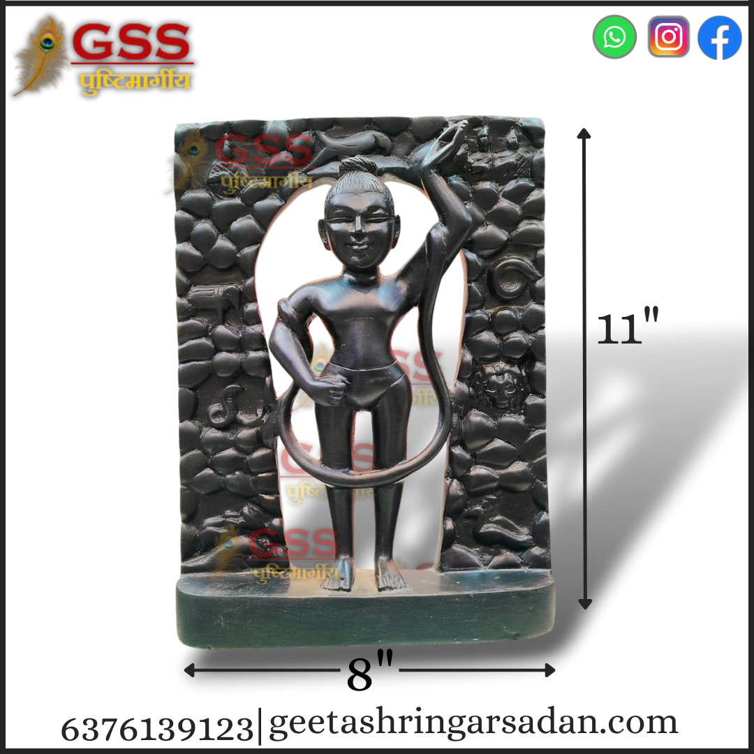 Black Marble Mangla Swaroop Shreenath ji 11"