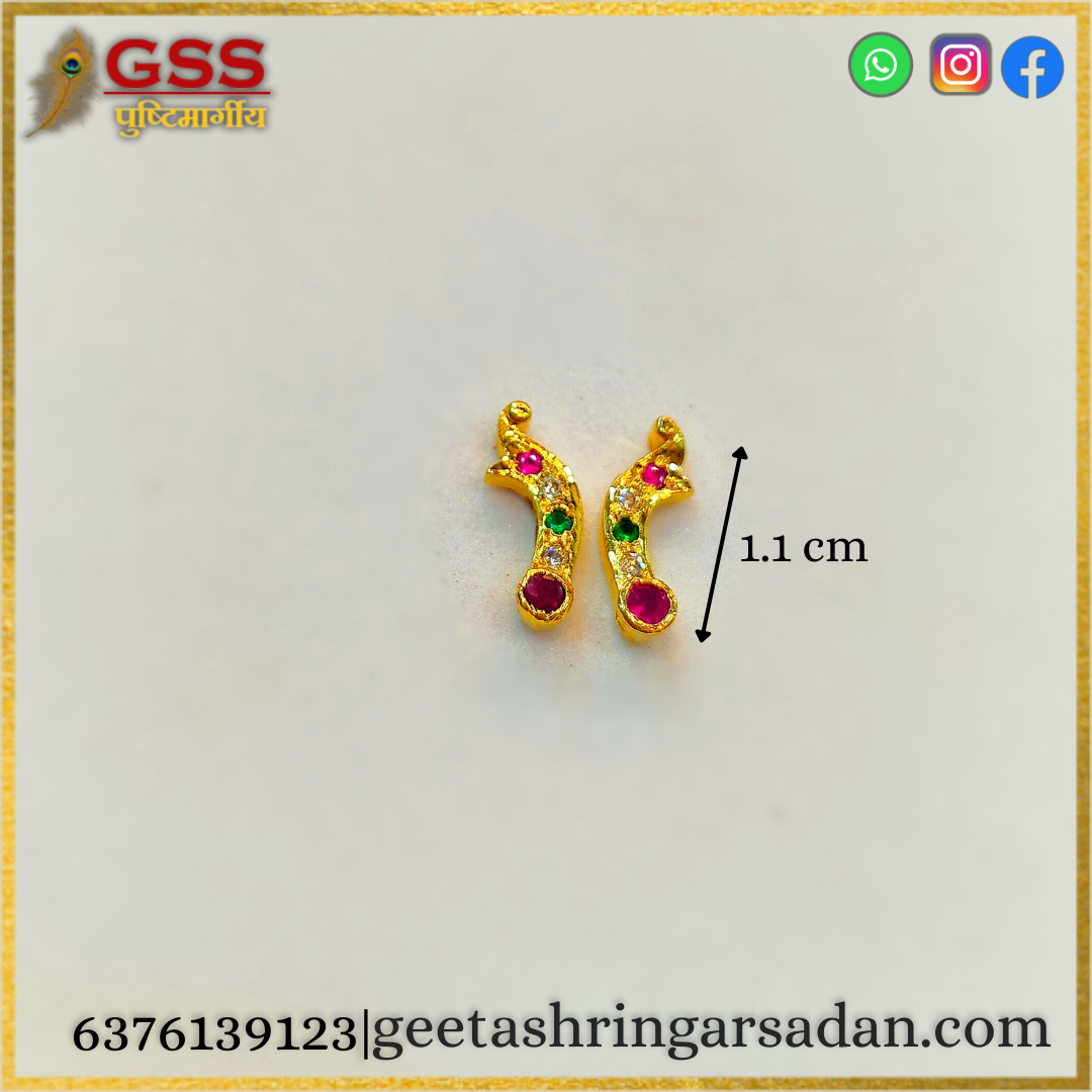 Jadau magrakrit kundal (silver)