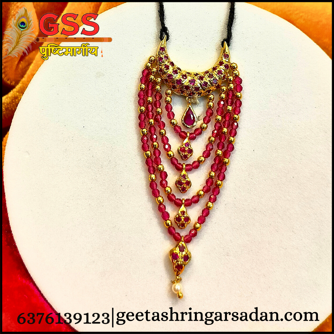 Jadau Manik Haasli Mala ji (silver)