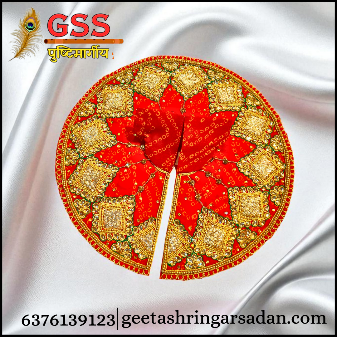 Red Gota Patti Heavy Poshak