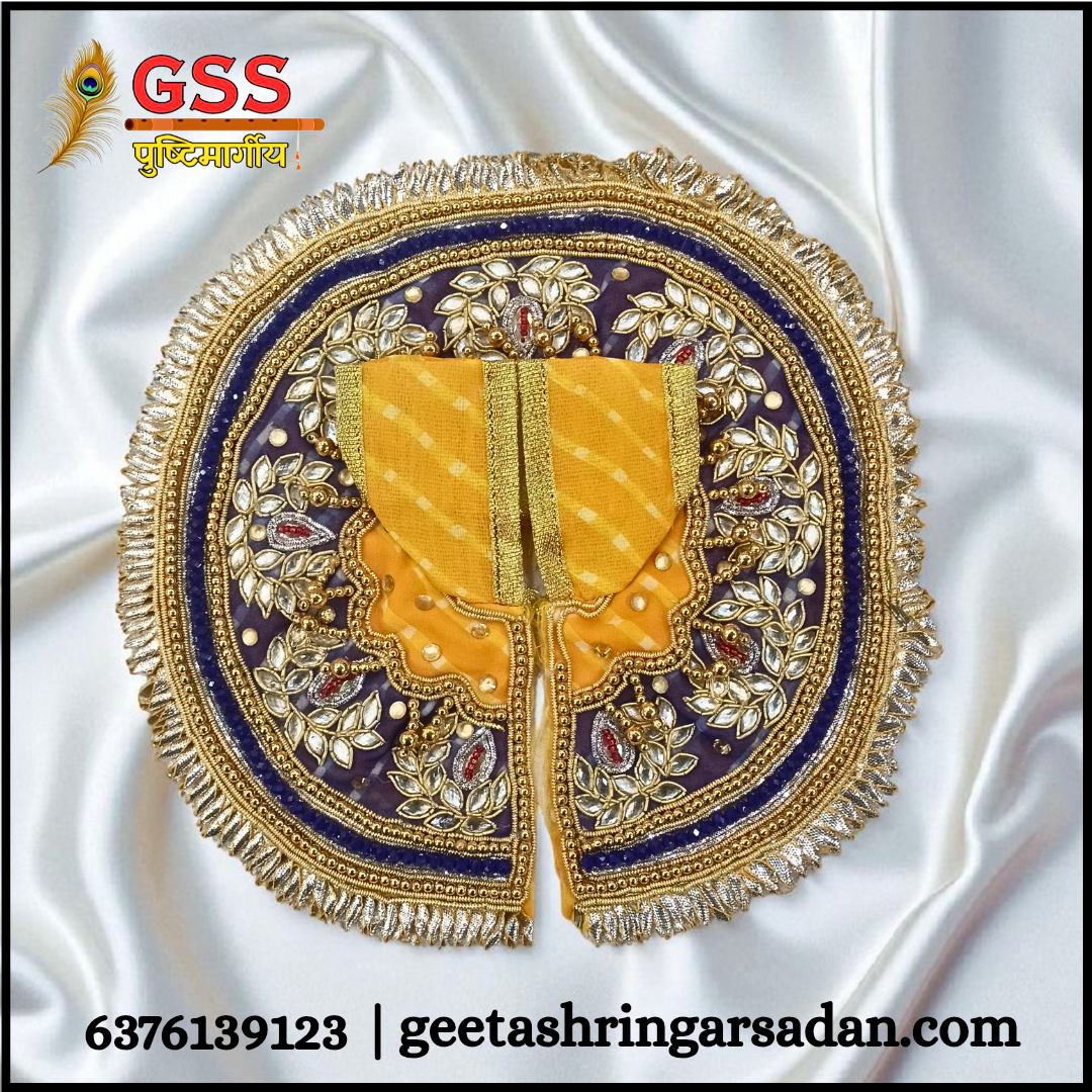 Lehriya Gota Patti Poshak with Zardosi work