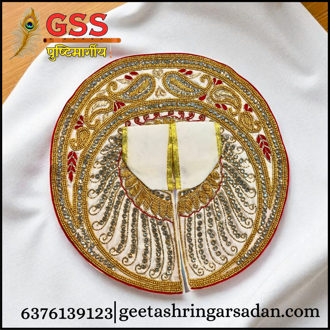 Cream Moti & Diamond work Poshak