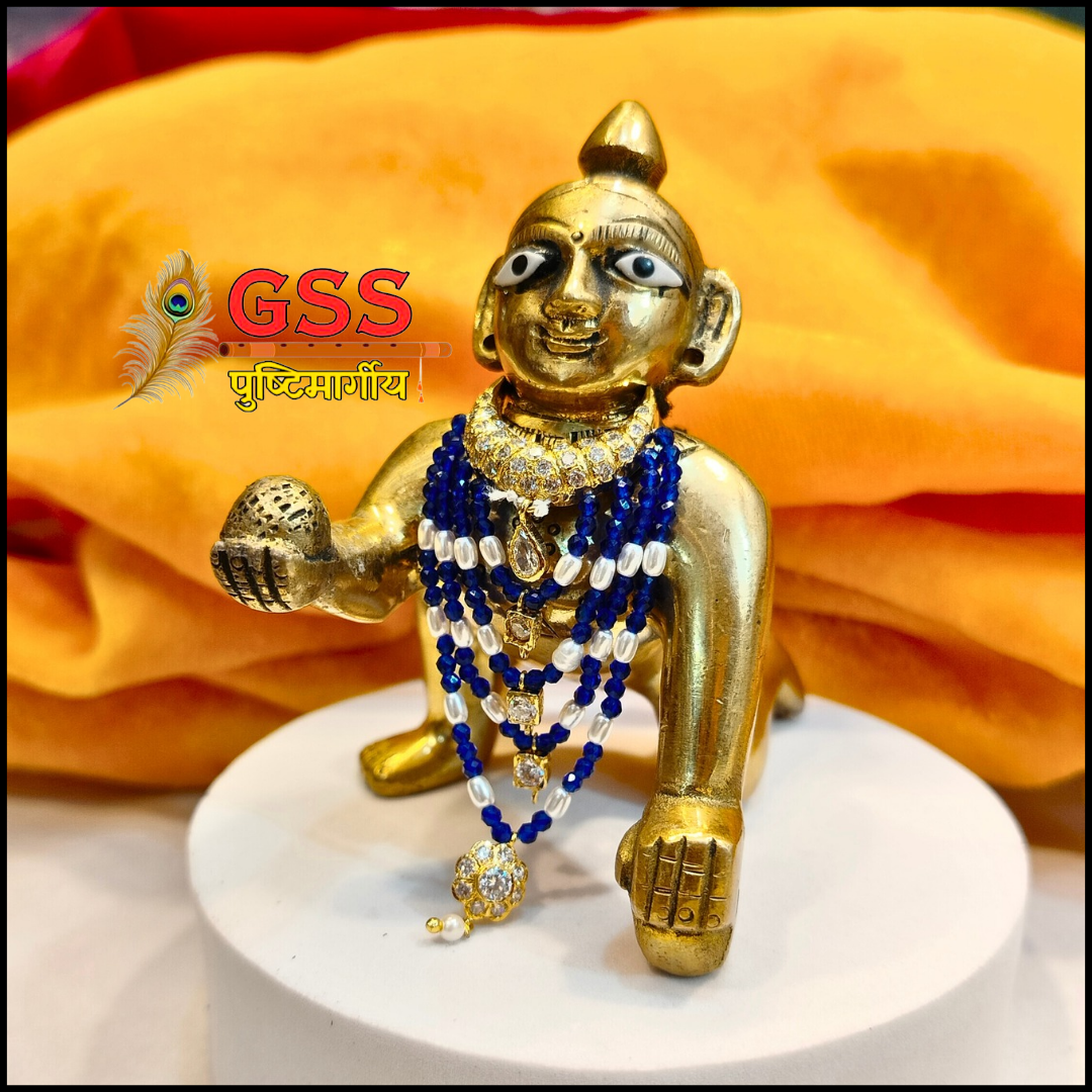 Jadau Neelam Haasli Mala ji (silver)
