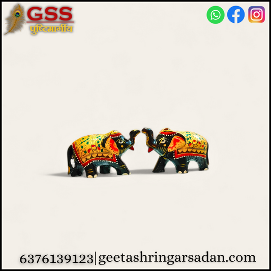 Wooden painted Elephant