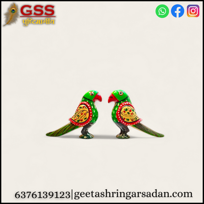 Wooden painted parrot