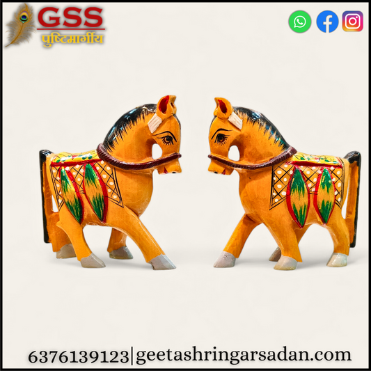Wooden painted horse