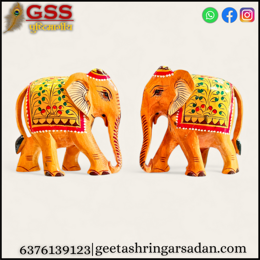 Wooden painted Elephant