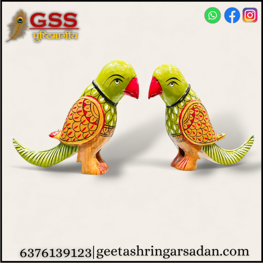Wooden painted Parrot