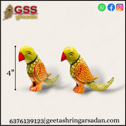 Wooden painted Parrot