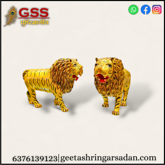 Wooden hand painted Lion