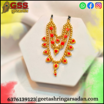 Golden Meenakari Mala ji