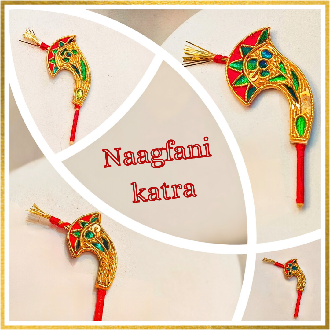 Golden Zari Naagfani katra