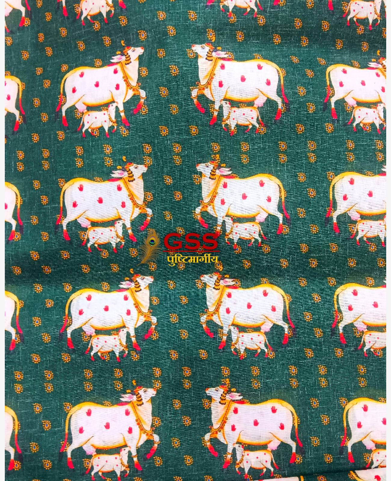 Cow Vastra (Dark teal)