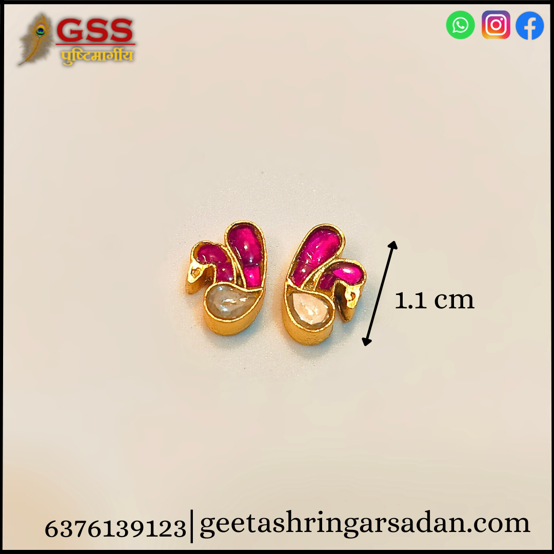 Jadau kundan mayurakrit kundal