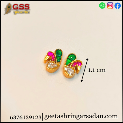 Jadau kundan mayurakrit kundal