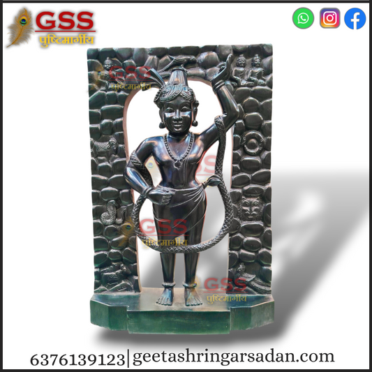Black Marble Mangla swaroop Shreenath ji 15"