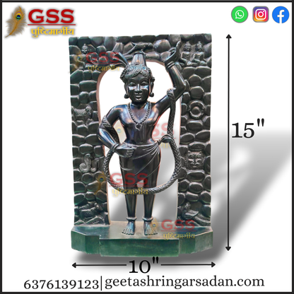 Black Marble Mangla swaroop Shreenath ji 15"
