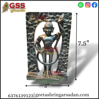 Black Marble Mangla Swaroop Shreenath ji 7"