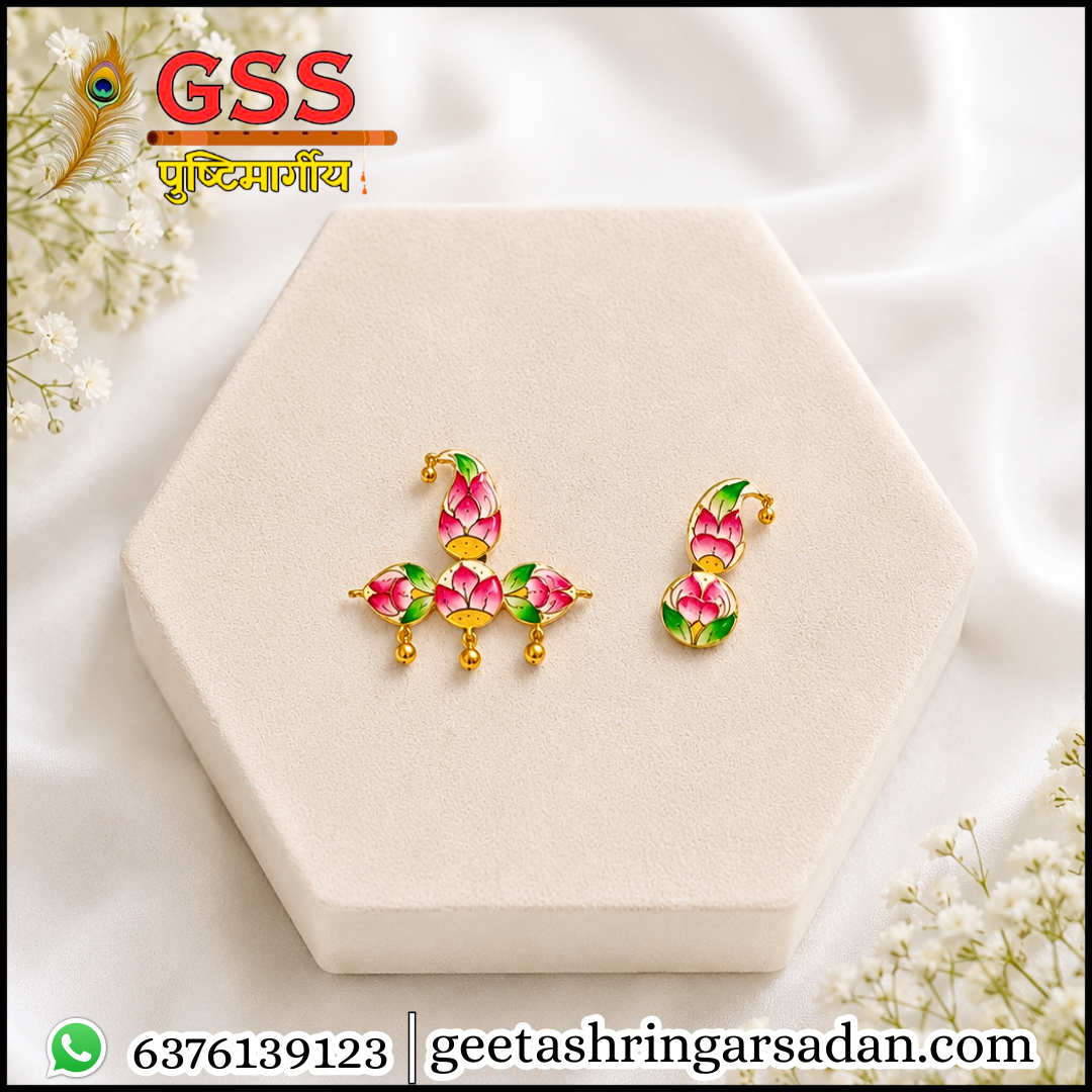 Meenakari Sirpeach & Shishfool (silver)