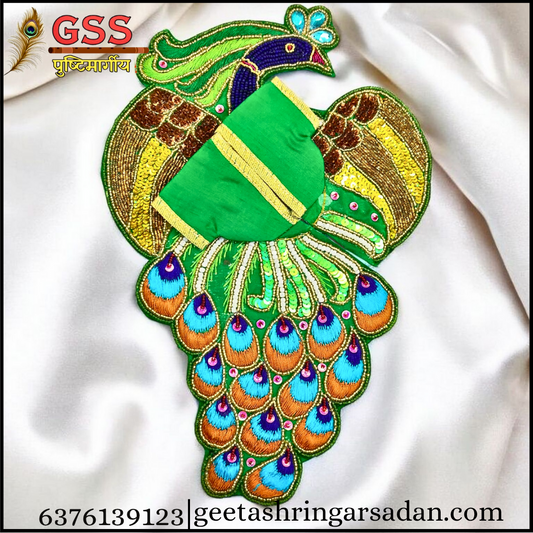 Green Poshak resembling peacock