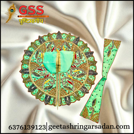 Parrot Colour Diamond work Poshak