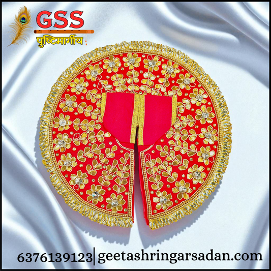 Red Gota Patti Poshak