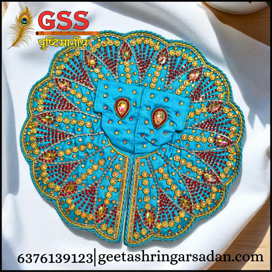Blue Zardoshi Poshak