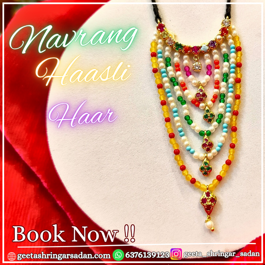 Jadau Navrang Haasli Mala ji (silver)