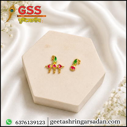 Meenakari Sirpeach & Shishfool (silver)