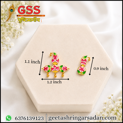 Meenakari Sirpeach & Shishfool (silver)