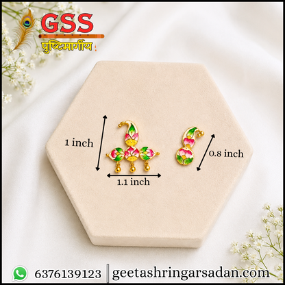 Meenakari Sirpeach & Shishfool (silver)