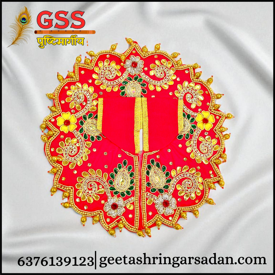 Red Gota Patti Poshak