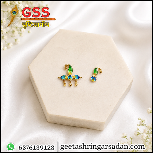 Meenakari Sirpeach & Shishfool (silver)