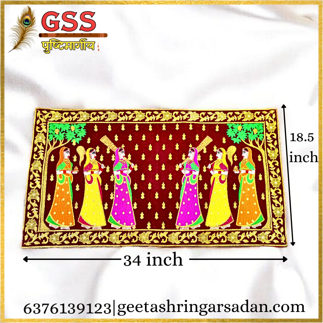 Beautiful Embroidery Sakhi Pichwai