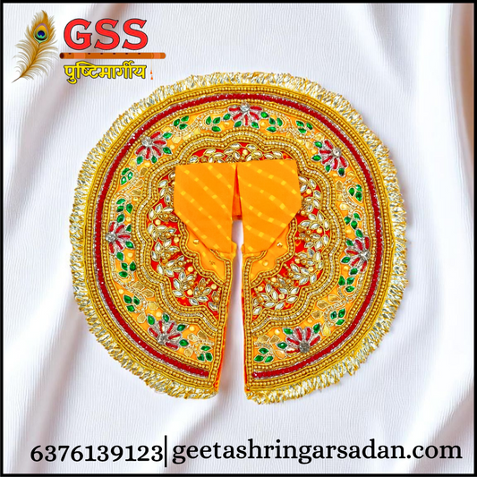 Yellow Gota Patti Poshak