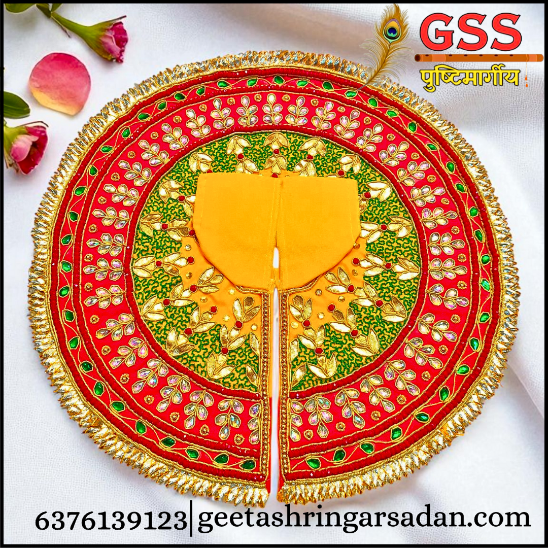 Red & Yellow Gota Patti Poshak
