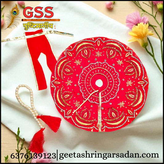 Red Poshak With Zardosi Work