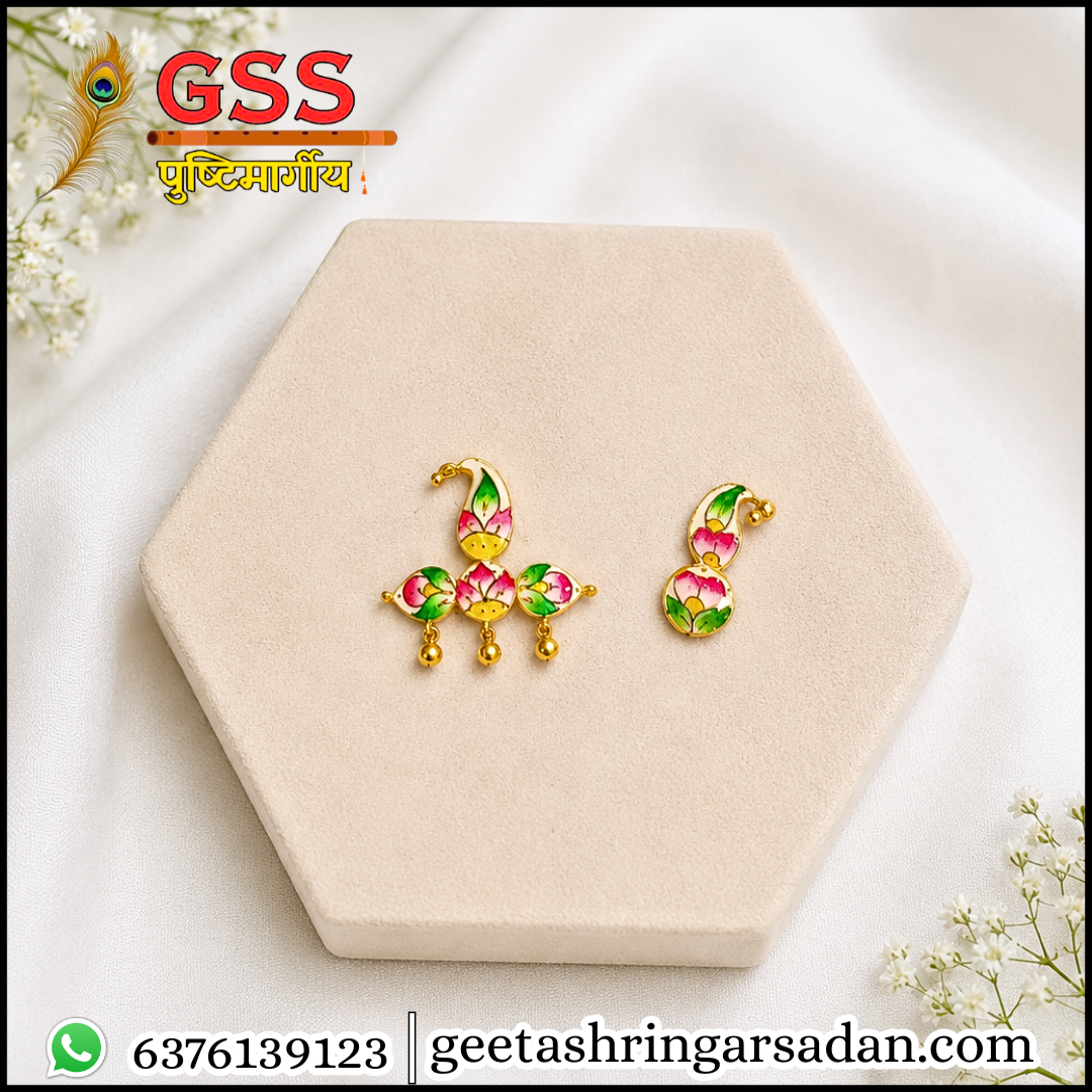 Meenakari Sirpeach & Shishfool (silver)