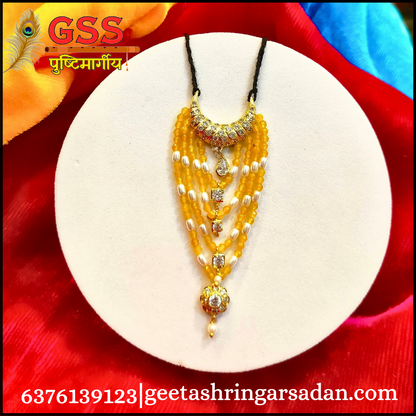 Jadau Heera Haasli  Mala ji (silver)