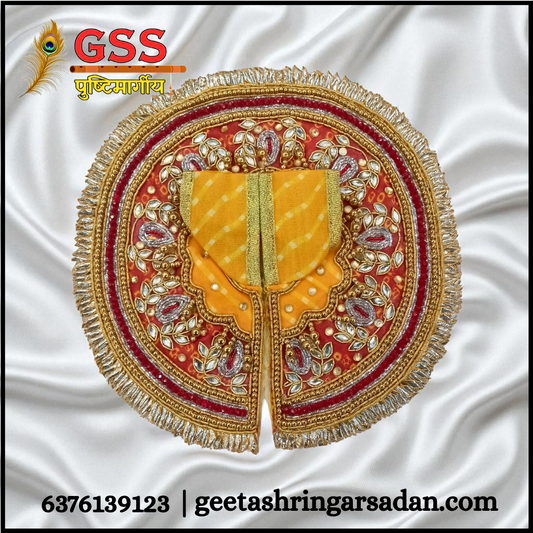 Lehriya Gota Patti Poshak with Zardosi work
